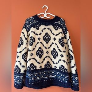 Vintage 100% Wool Sweater Made in Nepal